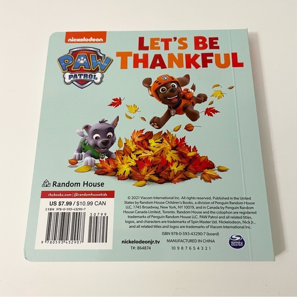 Paw Patrol Potty Patrol And Lets Be Thankful Lot of 2 Books - Picture 3 of 16